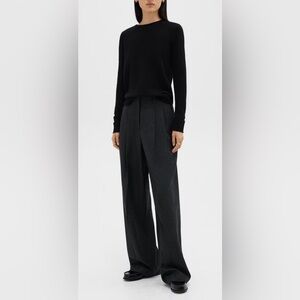 Theory Wool Charcoal Wide Leg Women's Pants